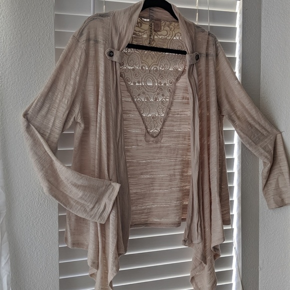 Eyeshadow Sweaters - Light weight linen scarf cardigan